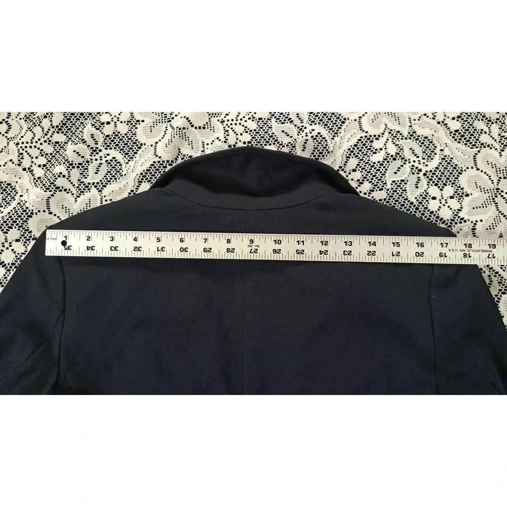 A New Day Double Breasted Blazer Size 12 Federal Blue Goldtone Buttons Lined NWT - Picture 10 of 11